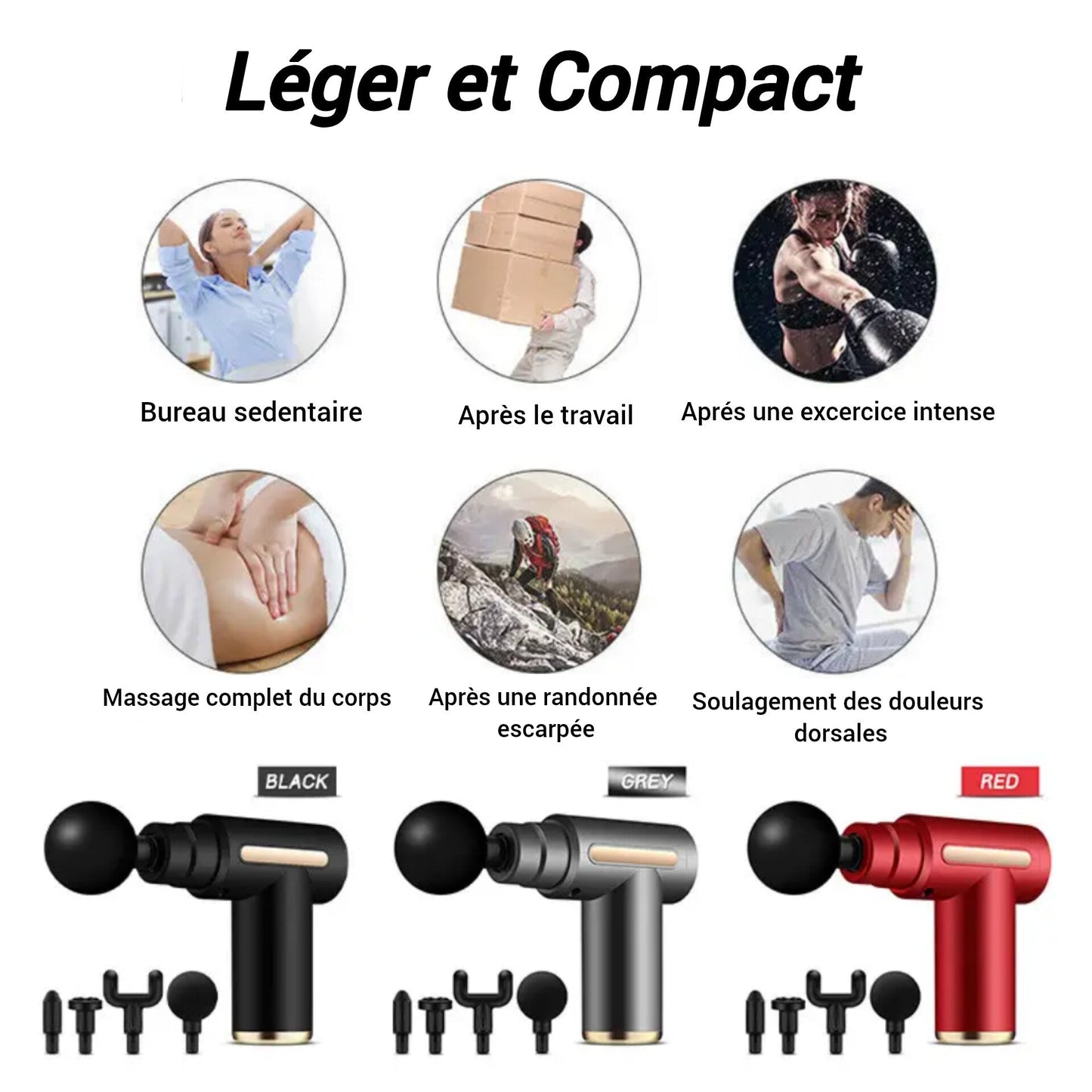 Pistolet de massage portable Electrique