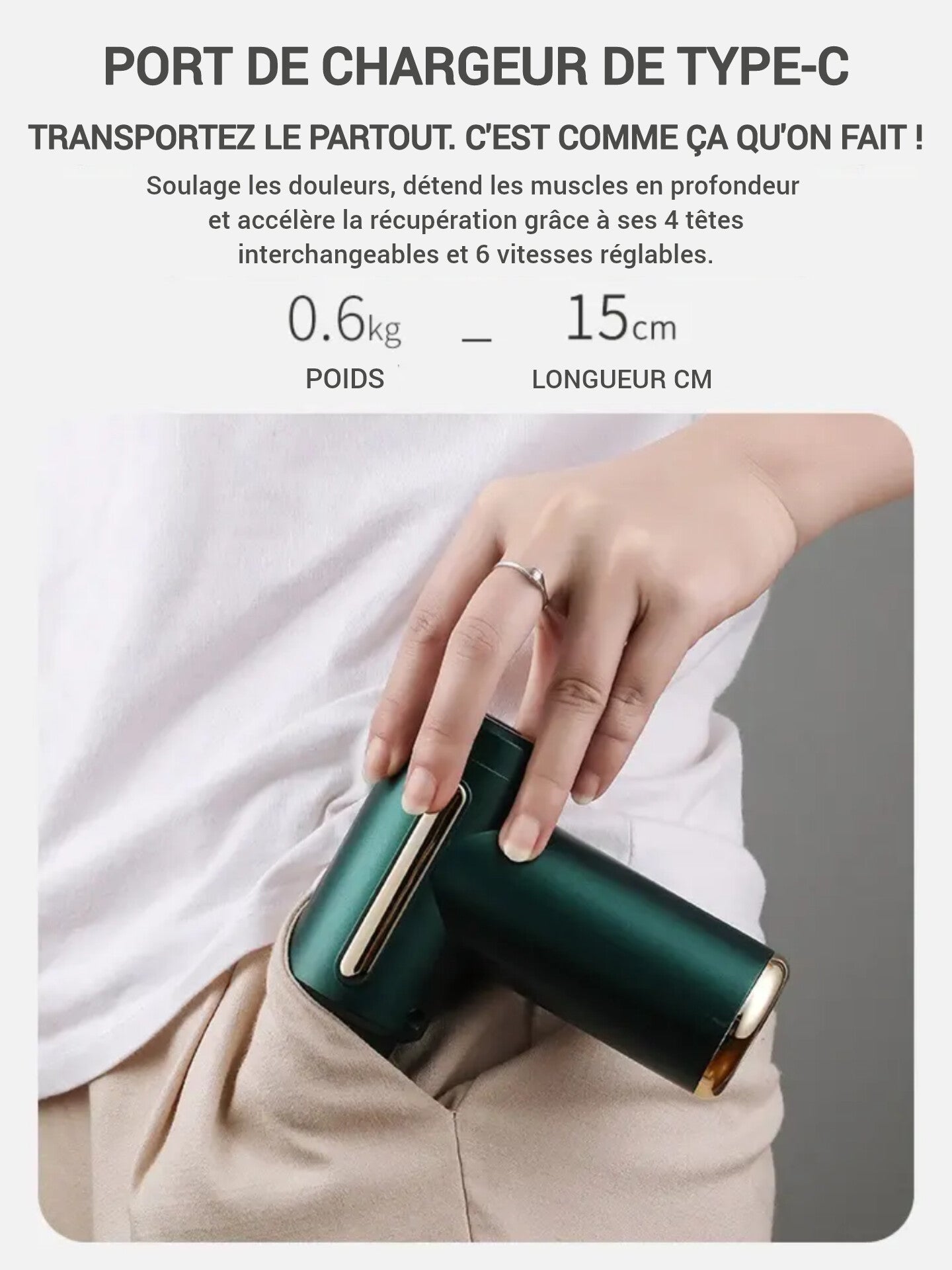 Pistolet de massage portable Electrique