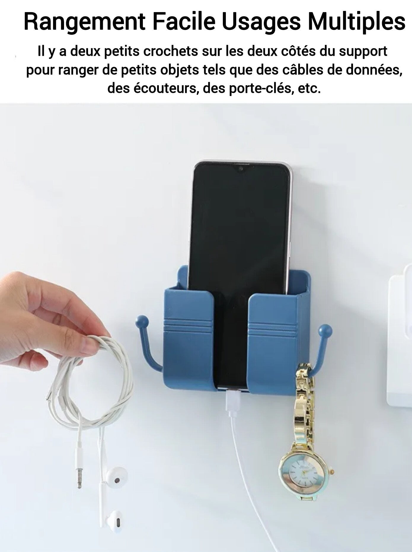 Pack de 3 Supports Mural Adhésif Téléphone et accessoires